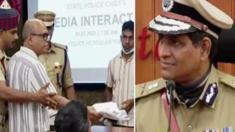 സംസ്ഥാന പോലീസ് മേധാവിയായി ചുമതലയേറ്റെടുത്ത റവാഡ ചന്ദ്രശേഖറിന്റെ ആദ്യ വാര്‍ത്താസമ്മേളനത്തില്‍ നാടകീയ രംഗങ്ങള്‍